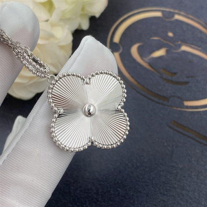 [Royal]CLOVER 25MM SILVER BIG CLOVER NECKLACE