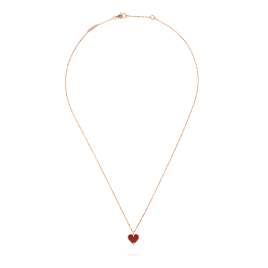 [Royal]SWEET CLOVER CARNELIAN HEART NECKLACE