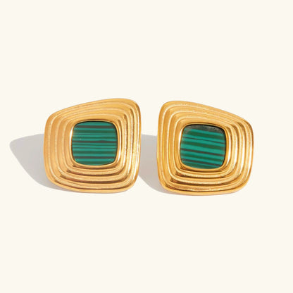 [Royal&Vicky]Geometrische goldene Sylvie-Ohrringe