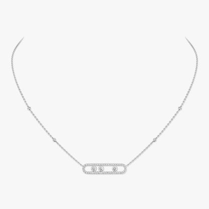 [Royal Jewellery] Move Pave_ Rose Gold Diamond Necklace
