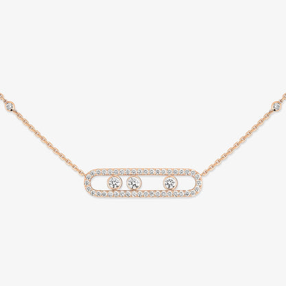 [Royal Jewellery] Move Pave_ Rose Gold Diamond Necklace