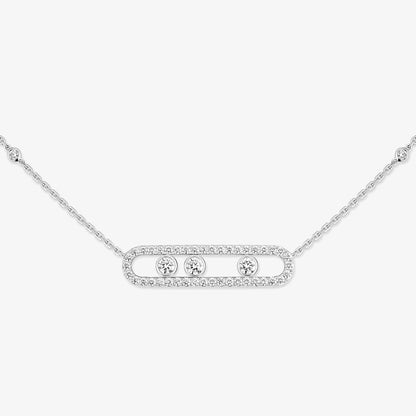 [Royal Jewellery] Move Pave_ Rose Gold Diamond Necklace