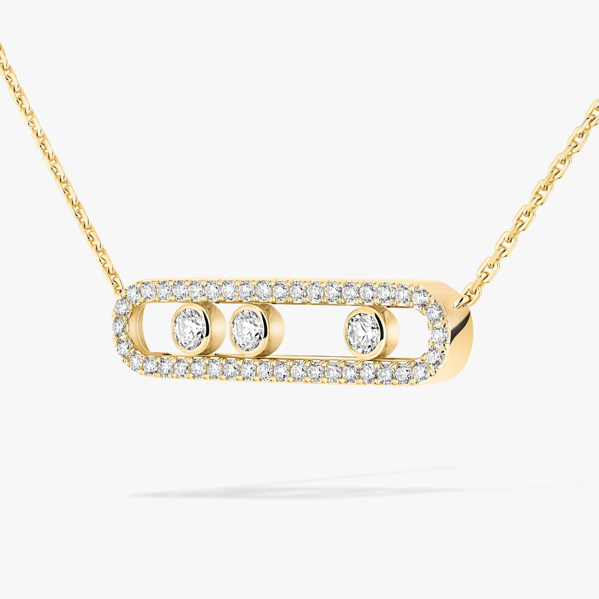 [Royal Jewellery] Move Pave_ Rose Gold Diamond Necklace
