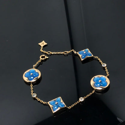 [ROYAL]STAR AND SUN 4 MOTIF BLUE BRACELET