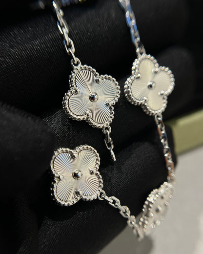 [Royal Jewellery]CLOVER SILVER 5 MOTIFS BRACELET