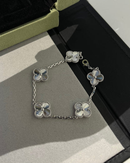 [Royal Jewellery]CLOVER SILVER 5 MOTIFS BRACELET