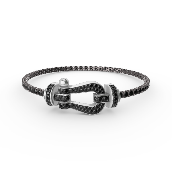 [ROYAL]FORCE  LARGE HORSESHOE FULL DIAMOND TENNIS BRACELET